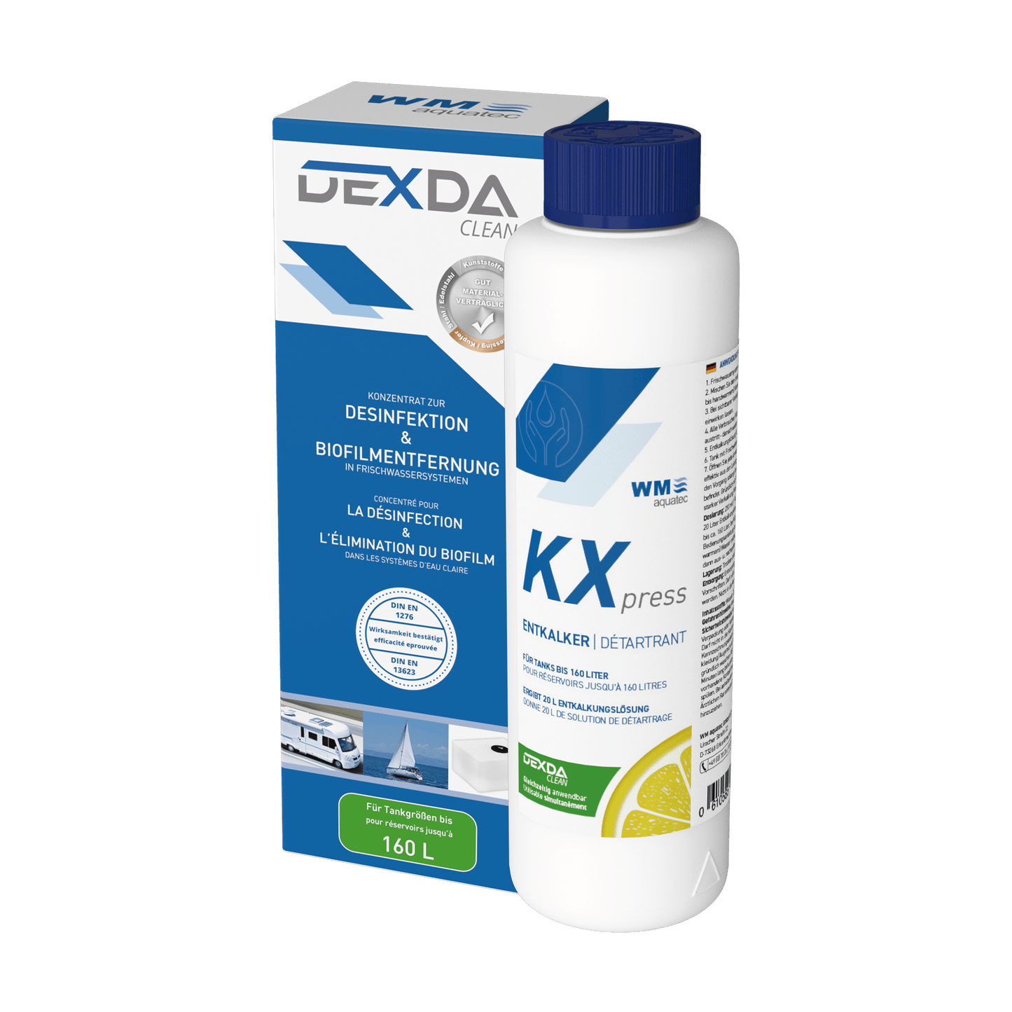 Desinfektion und Entkalkung-Set (DEXDA Clean & KXpress)