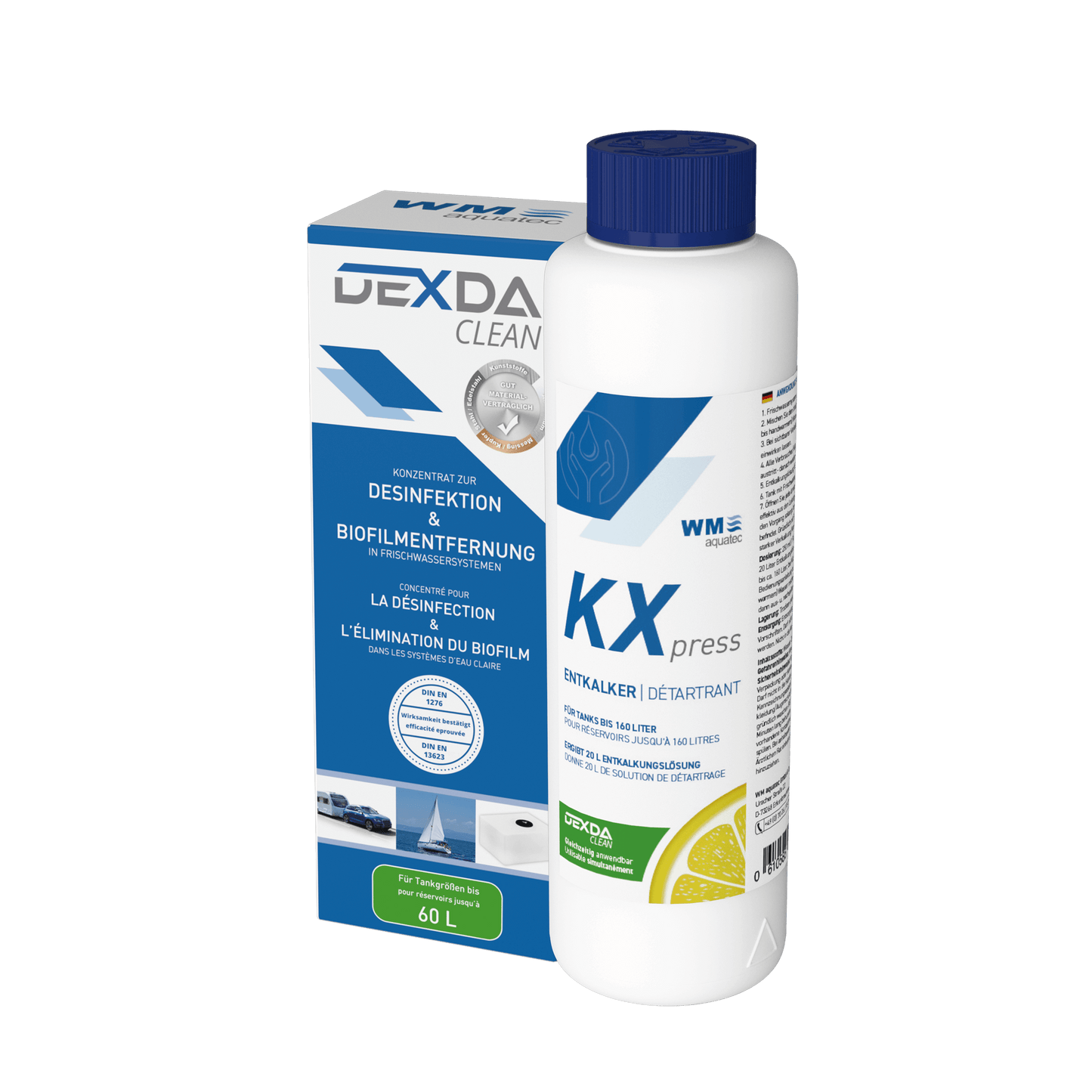 Desinfektion und Entkalkung-Set (DEXDA Clean & KXpress)