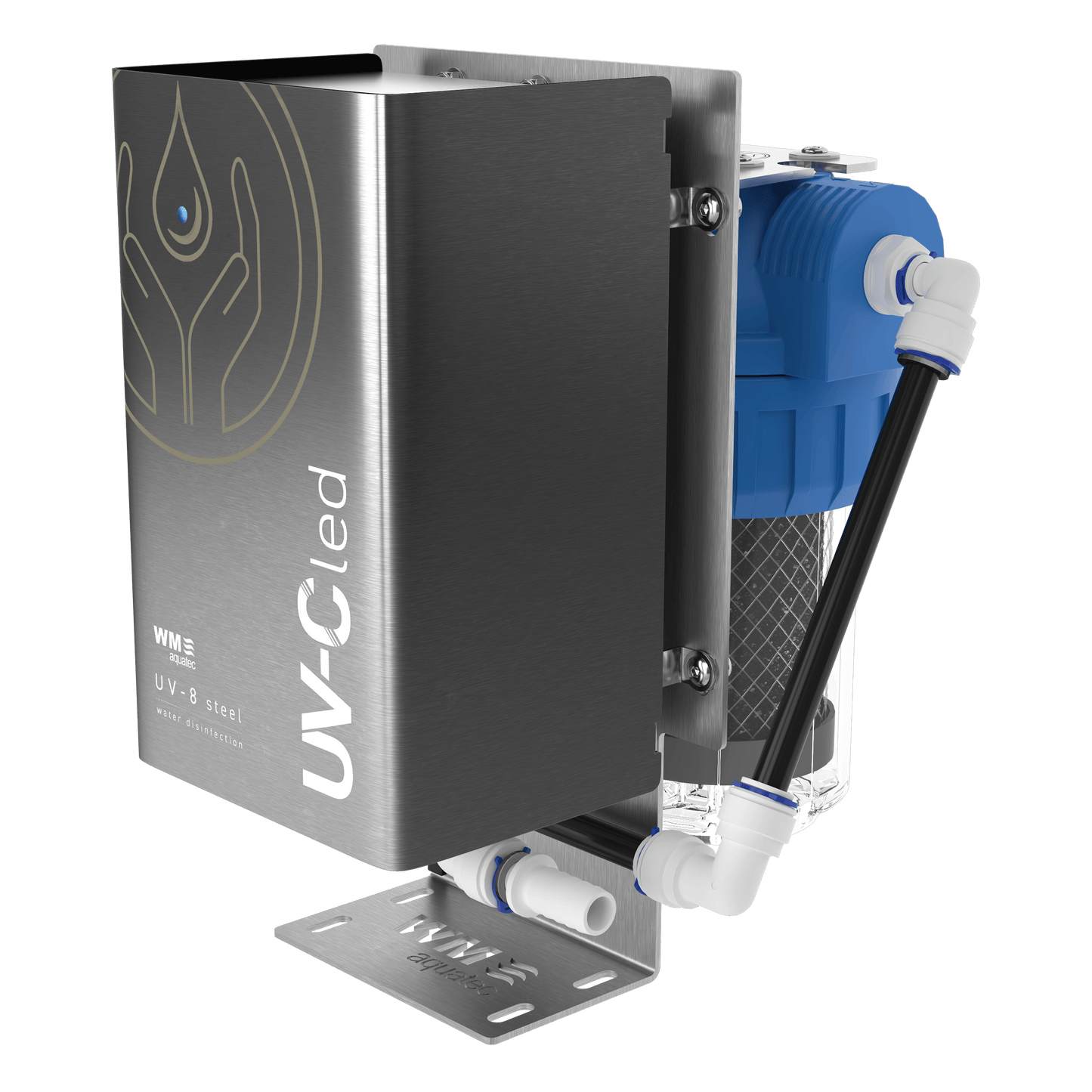 UV-8 steel KLW (UV-C LED Wasserdesinfektion & Aktivkohlefilter)