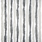 Chenille-Flauschvorhang Zelt/Balkon 100 x 205 cm, grau/weiß